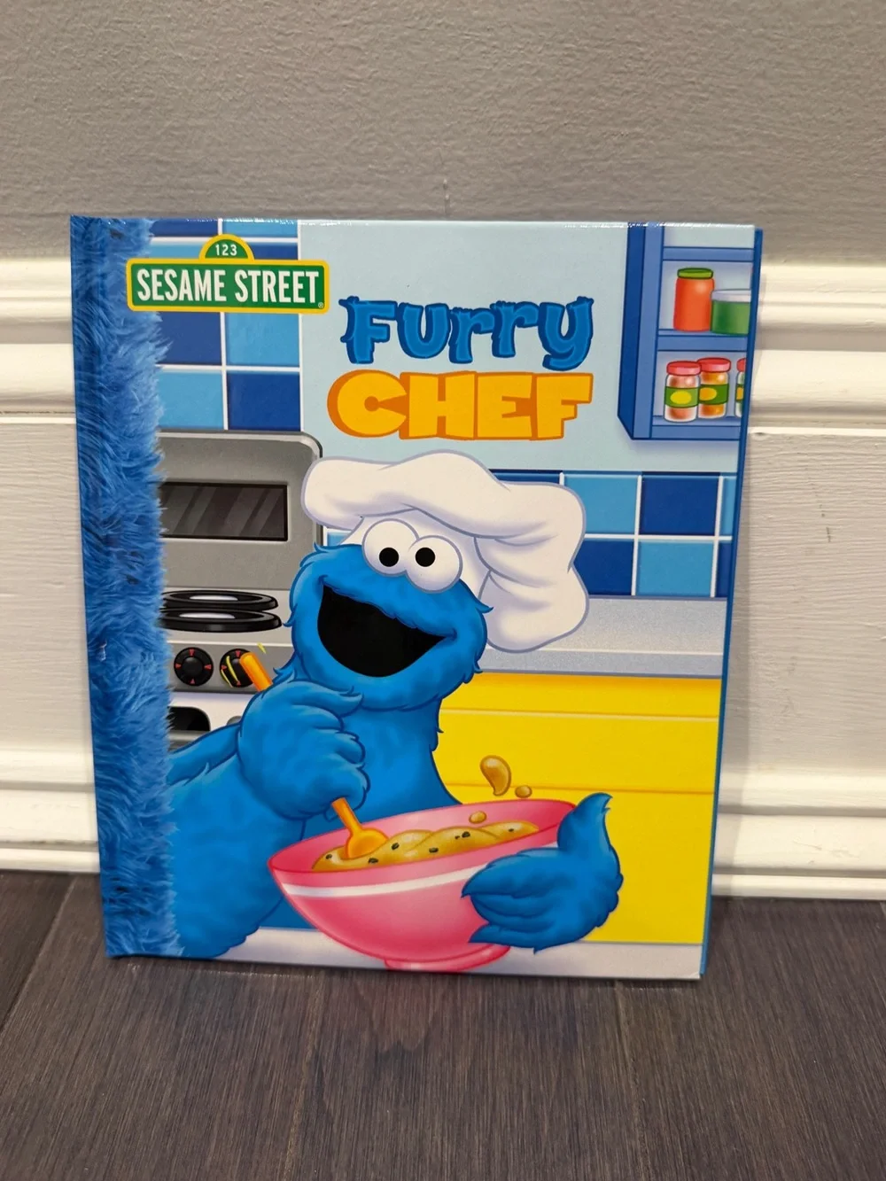 Sesame Street Furry Chef Cookbook Cookie Monster Hardcover Book Kids Toddler